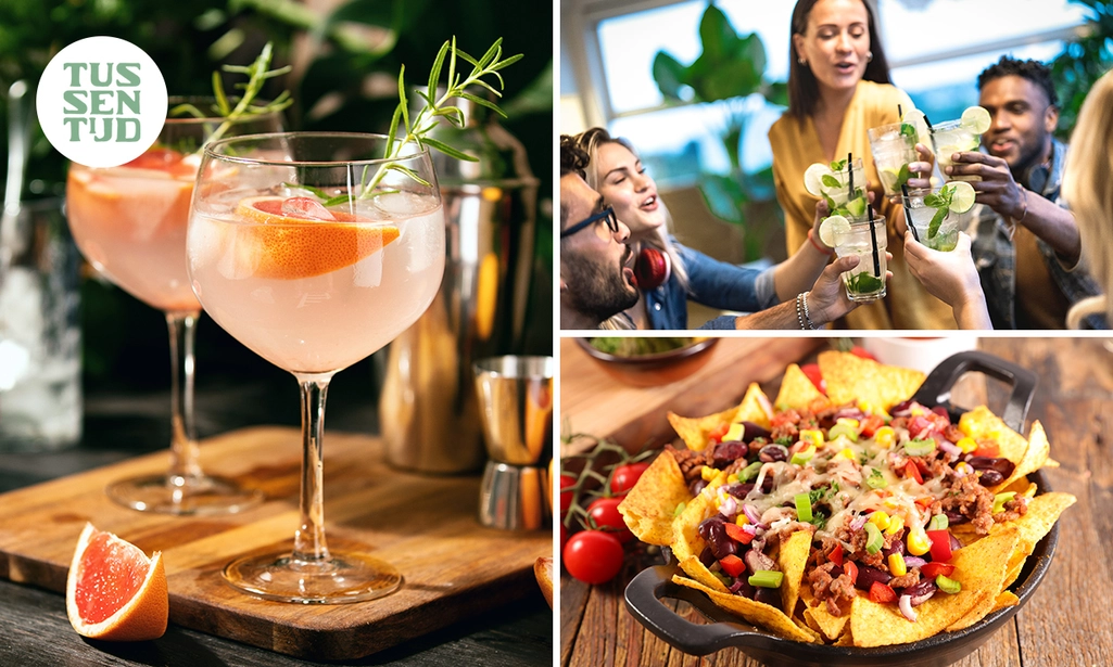2 cocktails naar keuze + evt. bitterballen of nachos