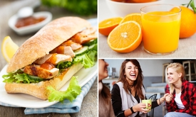 Broodje naar keuze + jus d'orange voor afhaal