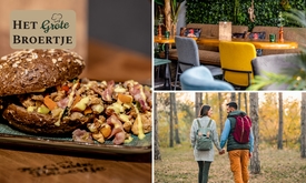 Fiets- of wandelarrangement + warme drank + gebak + 2-gangenlunch