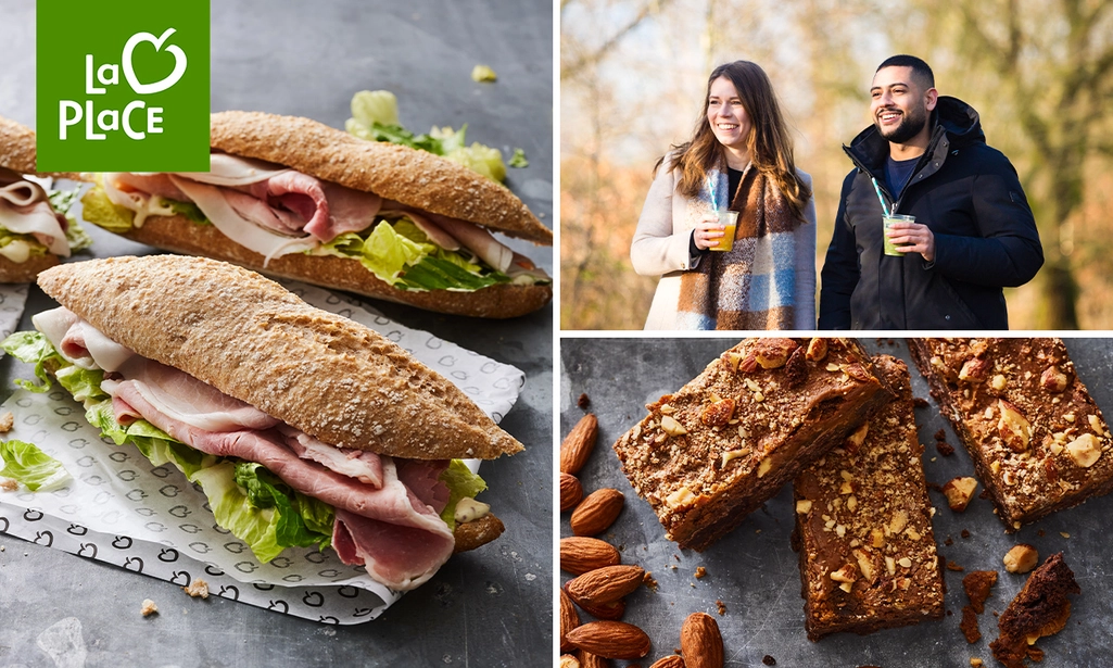 Baguette naar keuze + sap of smoothie  + brownie