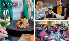 3-, 4- of 5-gangendiner bij Familie Brasserie Amable