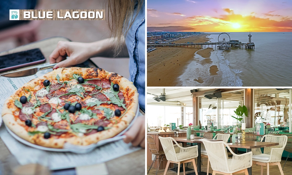 Pizza naar keuze bij Strandpaviljoen Blue Lagoon